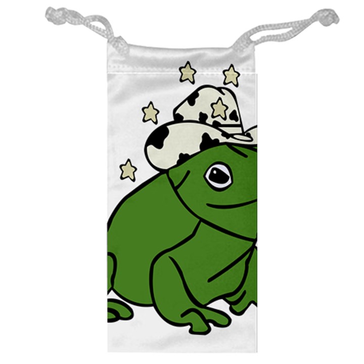 Frog with a cowboy hat Jewelry Bag