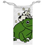 Frog with a cowboy hat Jewelry Bag Back