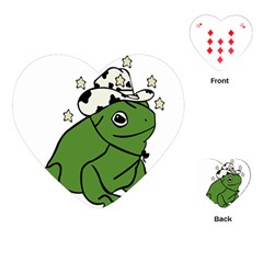 Frog With A Cowboy Hat Playing Cards Single Design (heart)