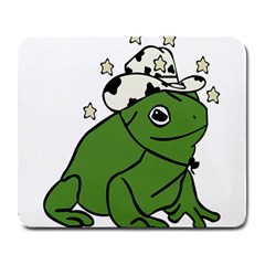 Frog With A Cowboy Hat Large Mousepad by Teevova