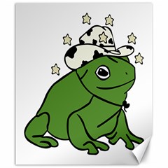 Frog With A Cowboy Hat Canvas 20  X 24  by Teevova