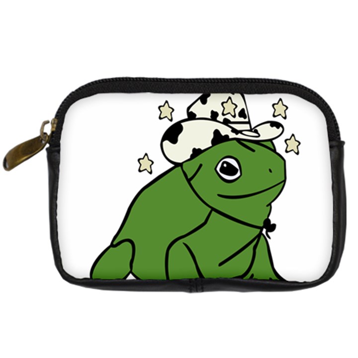 Frog with a cowboy hat Digital Camera Leather Case