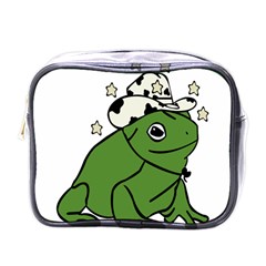 Frog With A Cowboy Hat Mini Toiletries Bag (one Side) by Teevova