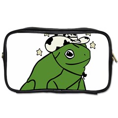 Frog With A Cowboy Hat Toiletries Bag (one Side) by Teevova