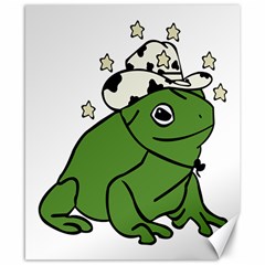 Frog With A Cowboy Hat Canvas 8  X 10 