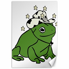 Frog With A Cowboy Hat Canvas 12  X 18  by Teevova