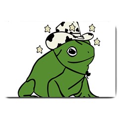 Frog With A Cowboy Hat Large Doormat by Teevova