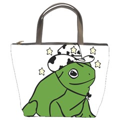 Frog With A Cowboy Hat Bucket Bag by Teevova