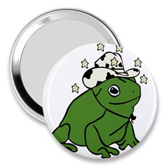 Frog With A Cowboy Hat 3  Handbag Mirrors by Teevova