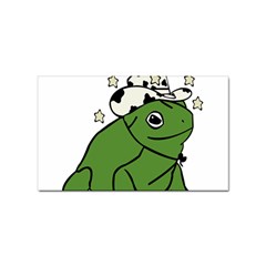 Frog With A Cowboy Hat Sticker (rectangular) by Teevova