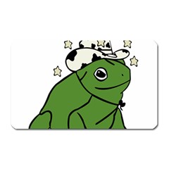 Frog With A Cowboy Hat Magnet (rectangular) by Teevova