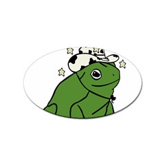 Frog With A Cowboy Hat Sticker Oval (100 Pack) by Teevova