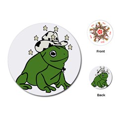 Frog With A Cowboy Hat Playing Cards Single Design (round)