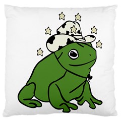 Frog With A Cowboy Hat Standard Premium Plush Fleece Cushion Case (two Sides) by Teevova