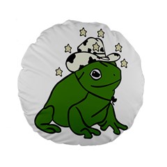 Frog With A Cowboy Hat Standard 15  Premium Flano Round Cushions by Teevova