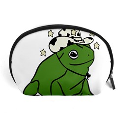 Frog With A Cowboy Hat Accessory Pouch (large) by Teevova