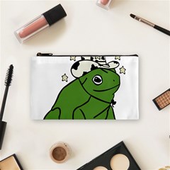 Frog With A Cowboy Hat Cosmetic Bag (small) by Teevova