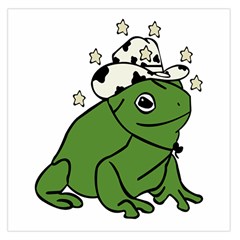 Frog With A Cowboy Hat Square Satin Scarf (36  X 36 ) by Teevova