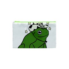 Frog With A Cowboy Hat Cosmetic Bag (xs) by Teevova