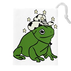 Frog With A Cowboy Hat Drawstring Pouch (4xl) by Teevova