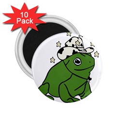 Frog With A Cowboy Hat 2 25  Magnets (10 Pack) 