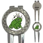 Frog with a cowboy hat 3-in-1 Golf Divots Front