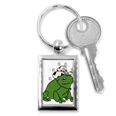 Frog With A Cowboy Hat Key Chain (rectangle) by Teevova