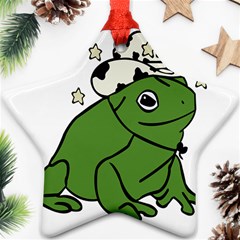 Frog With A Cowboy Hat Ornament (star)