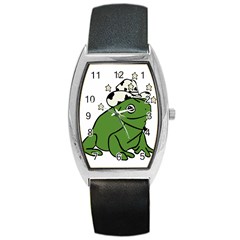 Frog With A Cowboy Hat Barrel Style Metal Watch by Teevova