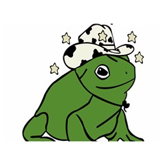 Frog With A Cowboy Hat Premium Plush Fleece Blanket (extra Small) by Teevova