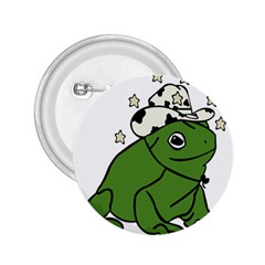 Frog With A Cowboy Hat 2 25  Buttons by Teevova