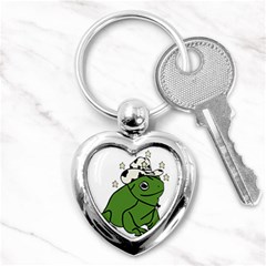 Frog With A Cowboy Hat Key Chain (heart) by Teevova