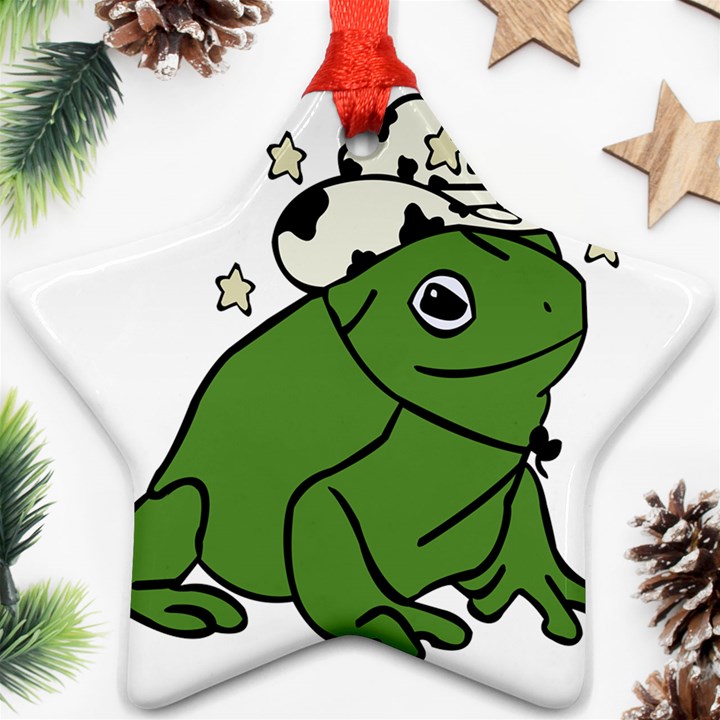 Frog with a cowboy hat Ornament (Star)