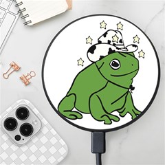 Frog With A Cowboy Hat Wireless Fast Charger(black) by Teevova