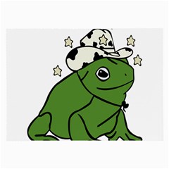 Frog With A Cowboy Hat Large Glasses Cloth (2 Sides) by Teevova