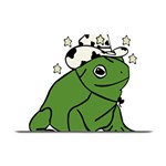 Frog with a cowboy hat Plate Mats 18 x12  Plate Mat