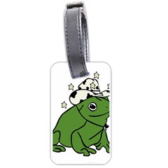 Frog With A Cowboy Hat Luggage Tag (one Side) by Teevova