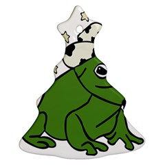 Frog With A Cowboy Hat Christmas Tree Ornament (two Sides) by Teevova