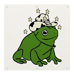 Frog With A Cowboy Hat Banner And Sign 4  X 4  by Teevova