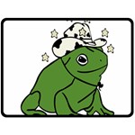 Frog with a cowboy hat One Side Fleece Blanket (Large) 80 x60  Blanket Front