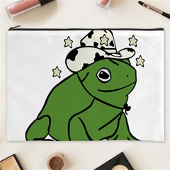 Frog With A Cowboy Hat Cosmetic Bag (xxxl) by Teevova