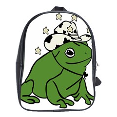 Frog With A Cowboy Hat School Bag (xl) by Teevova