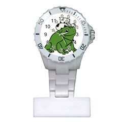 Frog With A Cowboy Hat Plastic Nurses Watch by Teevova