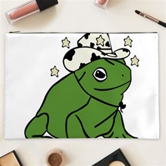 Frog With A Cowboy Hat Cosmetic Bag (xxl) by Teevova