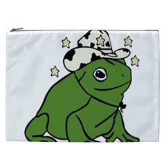 Frog With A Cowboy Hat Cosmetic Bag (xxl) by Teevova