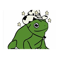 Frog With A Cowboy Hat Premium Plush Fleece Blanket (mini) by Teevova