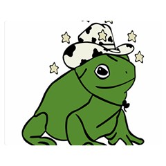 Frog With A Cowboy Hat Premium Plush Fleece Blanket (medium) by Teevova