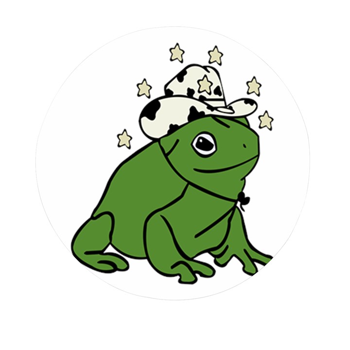 Frog with a cowboy hat Mini Round Pill Box