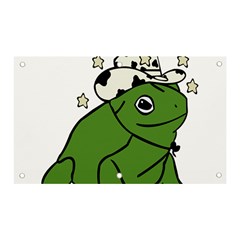 Frog With A Cowboy Hat Banner And Sign 5  X 3  by Teevova