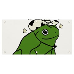 Frog With A Cowboy Hat Banner And Sign 6  X 3  by Teevova